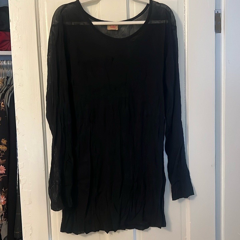 Tulip sheer crepe dress